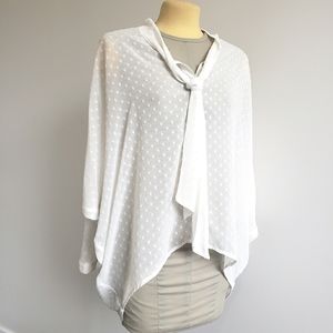 H&M oversized button up sheer blouse